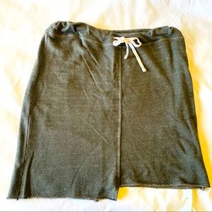 Sundry Uneven Raw Hem Skirt